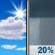 Saturday: A slight chance of rain showers after 5pm. Mostly sunny, with a high near 83. South southwest wind 1 to 8 mph. Chance of precipitation is 20%. New rainfall amounts less than a tenth of an inch possible. Saturday: Mostly Sunny then Slight Chance Rain Showers
